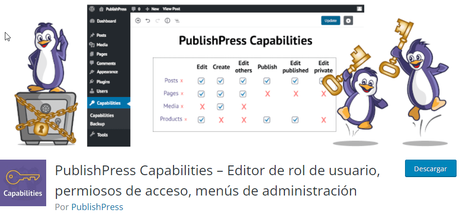 PublishPress Capabilities plugin WordPress