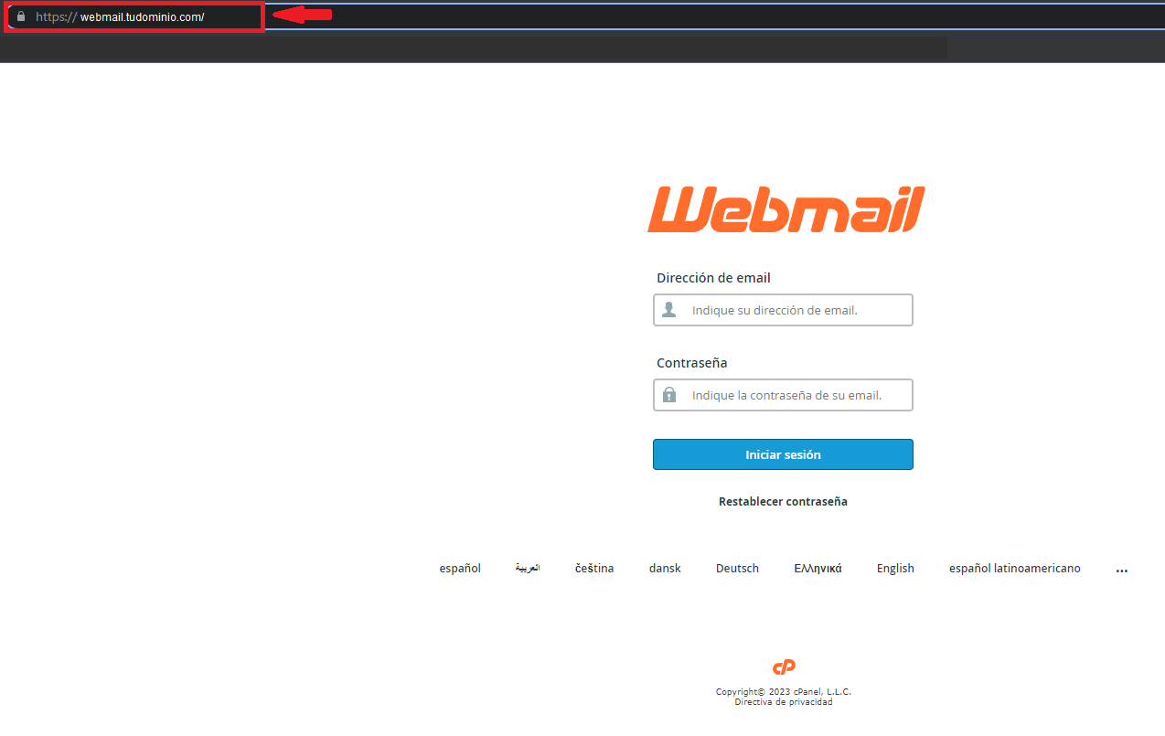 correo webmail SEREDNET