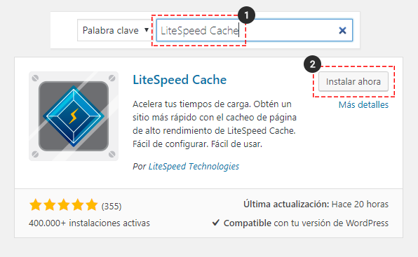 Instala y configura LiteSpeed Cache para WordPress