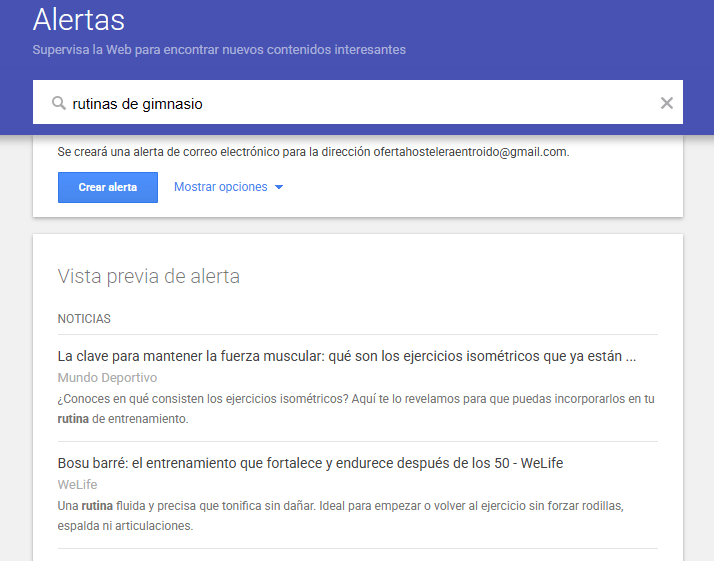 Alertas de Google